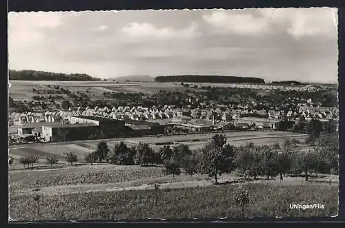 AK Uhingen /Fils, Ortsansicht aus der Vogelschau