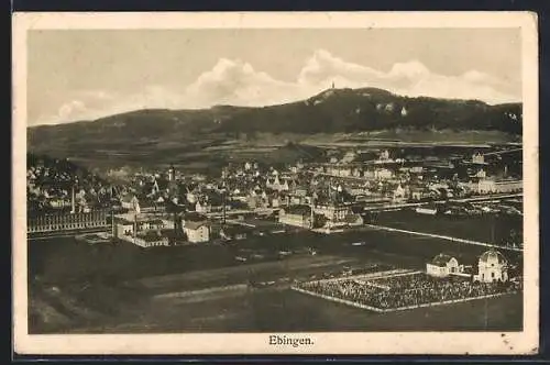AK Ebingen, Teilansicht mit Strassenpartie