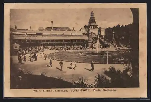 AK Berlin-Halensee, Luna-Park, Wein- & Bier-Terrassen
