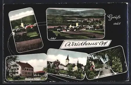 AK Waidhaus /Opf., Deutsches Zollamt, Pfarrkirche, Tschechischer Grenzübergang