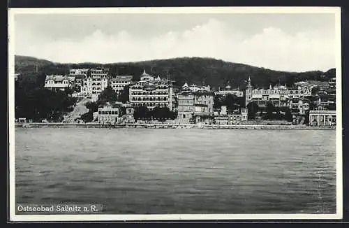 AK Sassnitz, vom Wasser aus gesehen