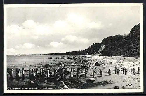 AK Warnemünde, Ostseebad, Stoltera, Strandpartie