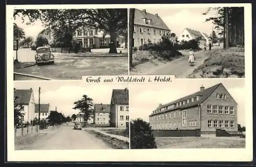 AK Wahlstedt i. Holst., Gebäudeansicht, Strassenpartien