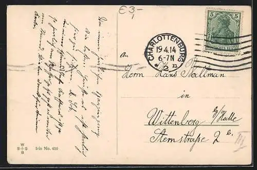 AK Berlin-Charlottenburg, Charlottenburger Brücke mit Strassenbahn