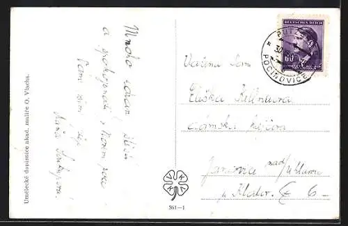 AK Junge mit Geldsack auf Schweineschlitten, Neujahrsgruss