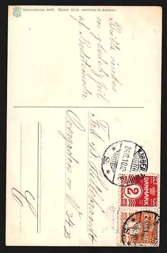 AK Kleines Mädchen auf Schlitten im Schnee