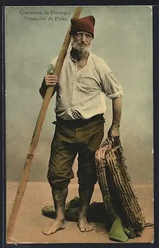 AK Costumes de Portugal, Vendedor de Peixe, portugiesischer Fischverkäufer