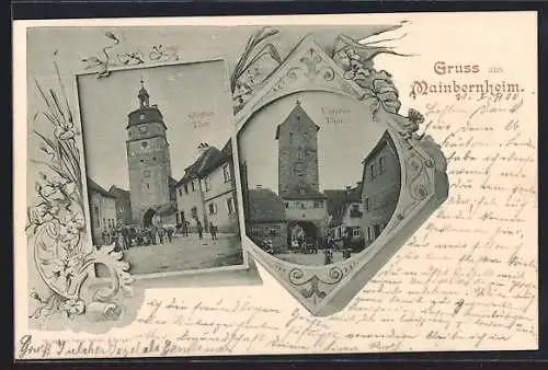AK Mainbernheim, Oberes Tor und Unteres Tor