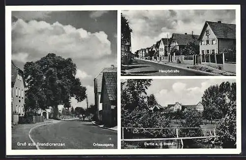 AK Brendlorenzen, Hauptstrasse, Ortsausgang, Partie an der Brend