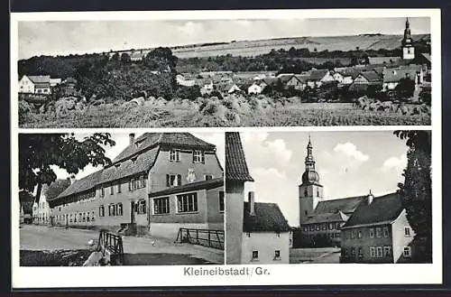 AK Kleineibstadt / Gr., Kirche, Gebäude, Totalansicht