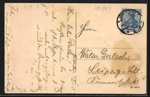 AK Jüterbog, Damm-Vorstadt mit Tor