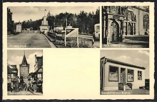 AK Helmstedt, Geschäftshaus Buchta, Hausmannsturm, Zonengrenze, Alte Universität