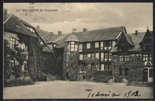 AK Wallmoden bei Ringelheim, Häuser im Fachwerkstil