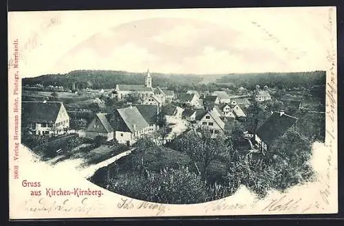 AK Kirchen-Kirnberg, Die Ortsmitte mit Kirche