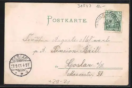 Seiden-Imitations-AK Bad Rehburg, Wölpinghausen, Restaurant Matteschlösschen, Innenansicht