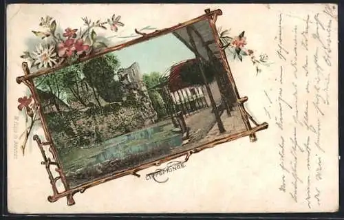 AK Lippspringe, Ortspartie, Edelweiss, Passepartout