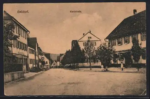 AK Gaildorf, Karlstrasse mit Kindern
