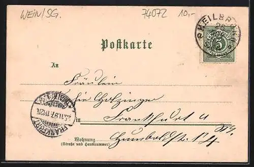 Lithographie Heilbronn, Heilbronner Kätchen am Rosenstock