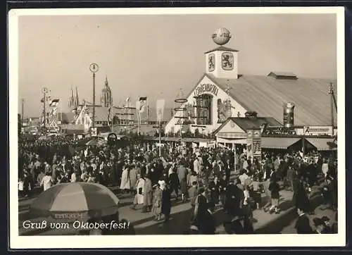 AK München, Oktoberfest mit Löwenbräu