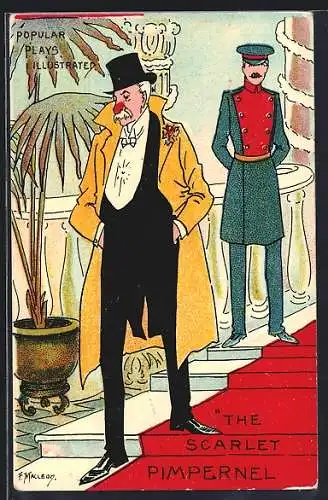Künstler-AK sign. F. Macleoy: Älterer Herr mit roter Nase