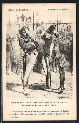 Künstler-AK sign. Daumier: Robert Macaire et Bertrand