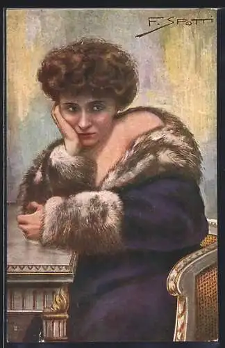 Künstler-AK sign. F. Spotti: Emma Gramatica