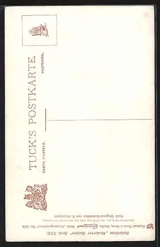 Künstler-AK Raphael Tuck & Sons Nr. 1221: junge Dame betrachtet eine Blume