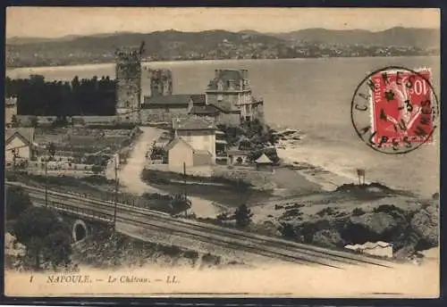 AK Napoule, Le Château et vue sur la mer