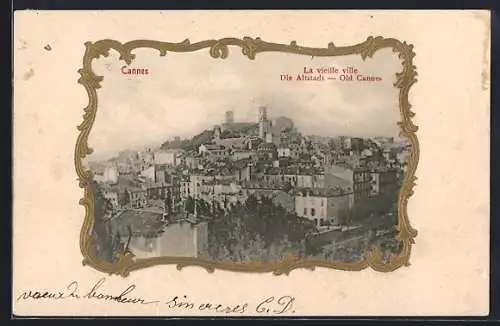 AK Cannes, La vieille ville avec vue panoramique