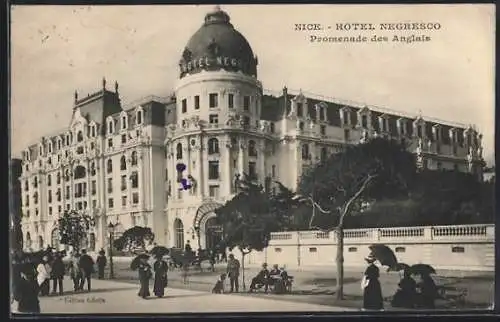 AK Nice, Hôtel Negresco sur la Promenade des Anglais