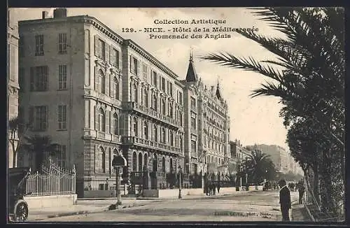 AK Nice, Hôtel de la Méditerranée sur la Promenade des Anglais