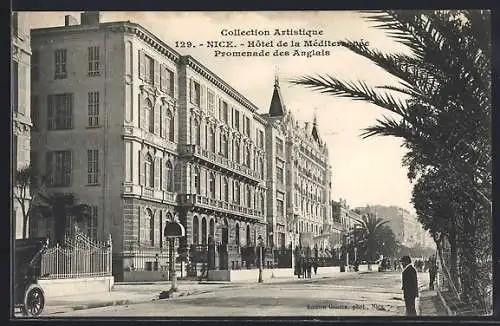 AK Nice, Hôtel de la Méditerranée sur la Promenade des Anglais