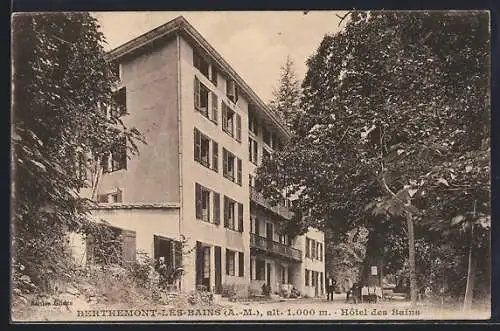 AK Berthemont-les-Bains, Hôtel des Bains à 1.000 m d`altitude