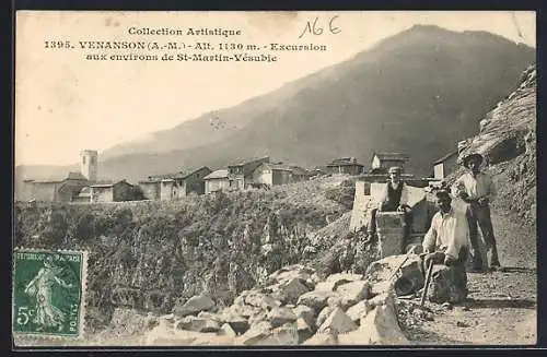 AK Venanson, Excursion pittoresque avec vue sur le village et les montagnes