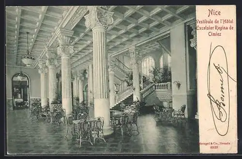 AK Nice, Vestibule de l`Hôtel Excelsior Regina de Cimiez