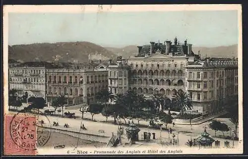 AK Nice, Promenade des Anglais et Hôtel des Anglais
