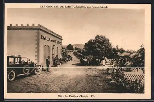 AK Saint-Cézaire, Le Pavillon d`Entrée des grottes près de Grasse