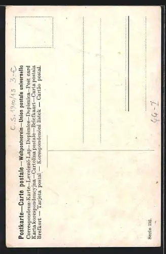 AK Mädchen macht vor dem Haus Seifenblasen, Spiel