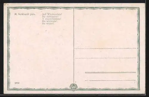 AK Liebespaar in höfischem Milieu