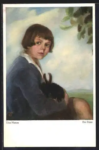 Künstler-AK Wohlgemuth & Lissner, Primus-Postkarte No. 5184, Der Peter mit Hase