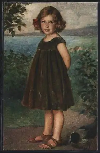 Künstler-AK Max Arenz: Lottchen auf dem Krähenberg