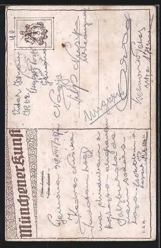 Künstler-AK sign. Edm. Louyot: Das Reserl mit Trachtenhut