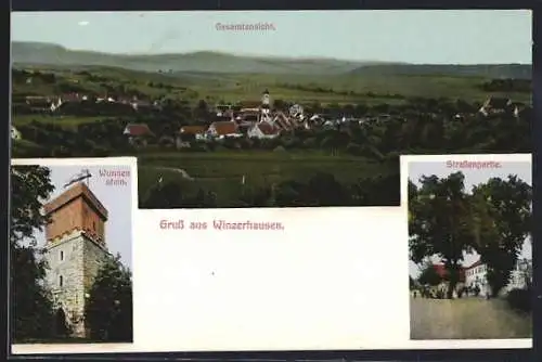 AK Winzerhausen, Gesamtansicht, Wunnenstein, Strassenpartie