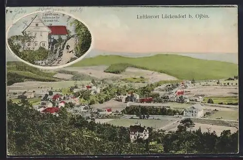 AK Lückendorf b. Ojbin, Hotel Landhaus Böhmische Aussicht, Panorama