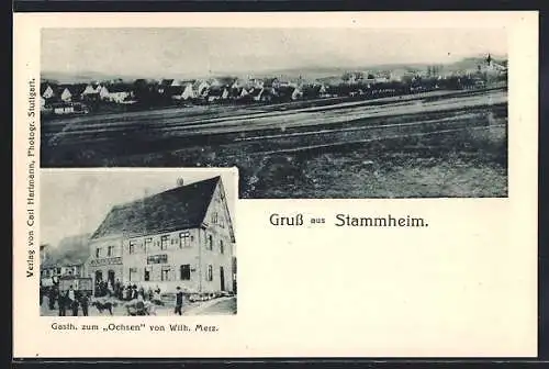 AK Stammheim / Stuttgart, Gasthaus zum Ochsen von Wilhelm Merz