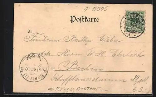 AK Ilfeld, Gasthaus Netzkater von Emil Liesegang