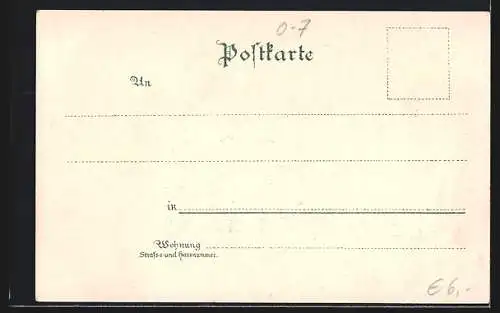 Lithographie Leipzig, Johannapark und Lutherkirche mit Fontäne