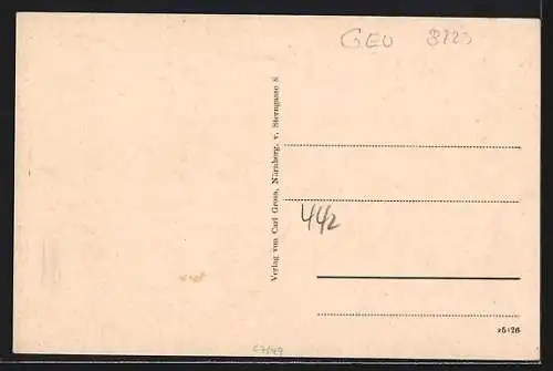 Künstler-AK Rehweiler i. Steigerwald, Partie an der Schlössleinskolonie