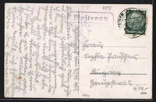 AK Egringen, Ortsansicht, Rathaus