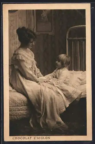 AK Reklame für Chocolat l`Aiglon, Mutter mit Kind